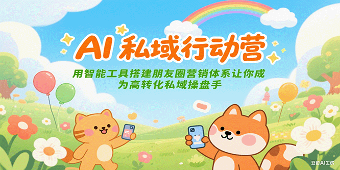AI私域行动营：用智能工具搭建朋友圈营销体系让你成为高转化私域操盘手-巴叔叔资源网