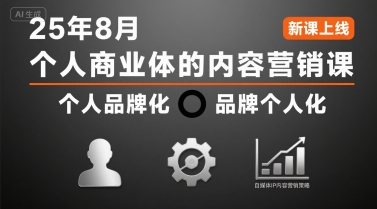 个人商业体的内容营销课25年8月，个人品牌化，品牌个人化，自媒体ip内容营销策略-巴叔叔资源网