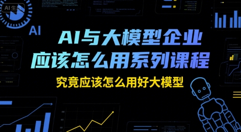 AI与大模型企业应该怎么用系列课程，究竟应该怎么用好大模型-巴叔叔资源网
