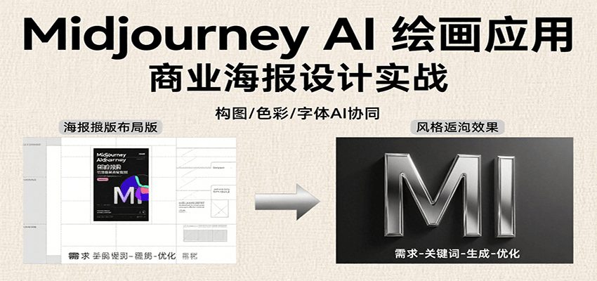 Midjourney AI绘画应用，关键词指令解析、漫画头像制作、海报设计、3D人物生成等-巴叔叔资源网