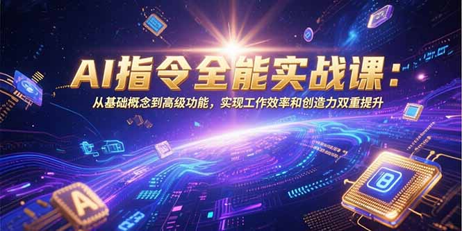 AI指令全能实战课：从基础概念到高级功能，实现工作效率和创造力双重提升-巴叔叔资源网