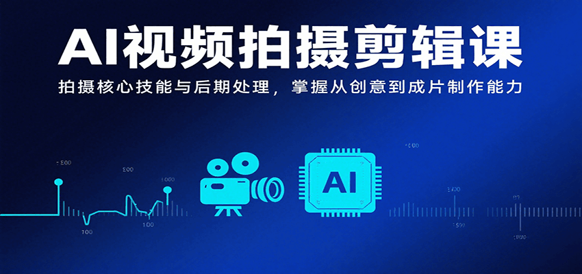 AI视频拍摄剪辑课，拍摄核心技能与后期处理，掌握从创意到成片制作能力-巴叔叔资源网