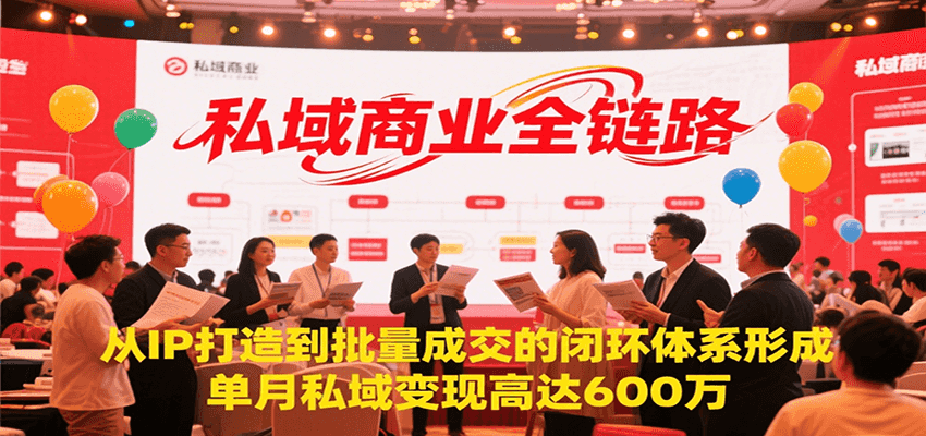 私域商业全链路，从IP打造到批量成交的闭环体系形成，单月私域变现600万-巴叔叔资源网