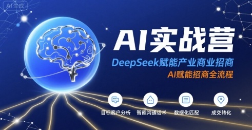 AI实战营：DeepSeek赋能产业商业招商，AI赋能招商全流程-巴叔叔资源网
