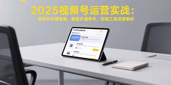 2025视频号运营实战：零粉丝开播策略，橱窗开通条件，剪辑工具深度解析-巴叔叔资源网