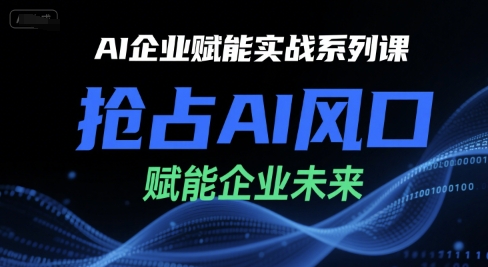 AI企业赋能实战系列课，抢占AI风口，赋能企业未来-巴叔叔资源网