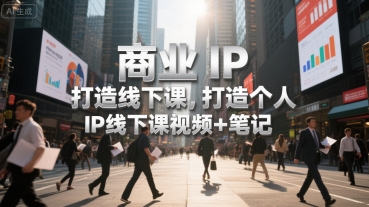 商业IP打造线下课，打造个人 IP线下课视频+笔记-巴叔叔资源网