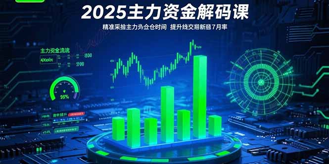 2025主力资金解码课：精准捕捉主力建仓时机，提升短线交易胜率(更新7月-巴叔叔资源网