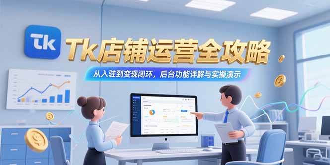 Tk店铺运营全攻略，从入驻到变现闭环，后台功能详解与实操演示-巴叔叔资源网