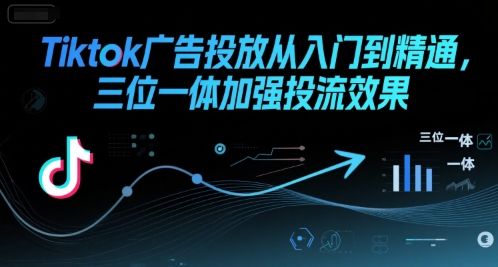 Tiktok广告投放从入门到精通，三位一体加强投流效果-巴叔叔资源网