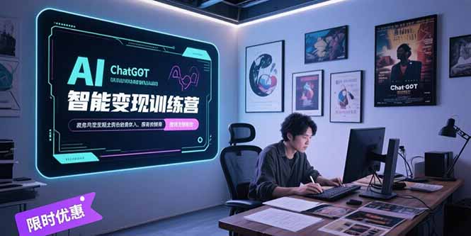 AI智能变现训练营，ChatGPT写作变现，电影解说制作，图文带货方法论-巴叔叔资源网