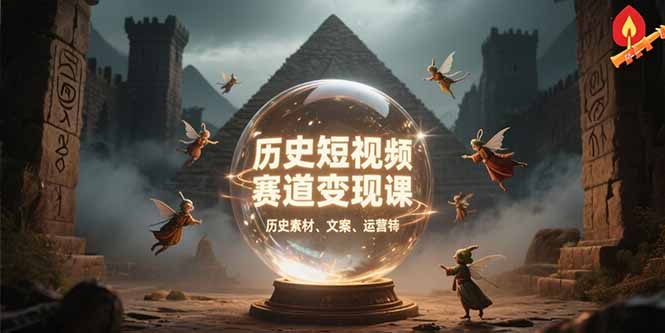 历史短视频赛道变现课，百集素材库应用，文案剪辑技巧，账号运营全案-巴叔叔资源网