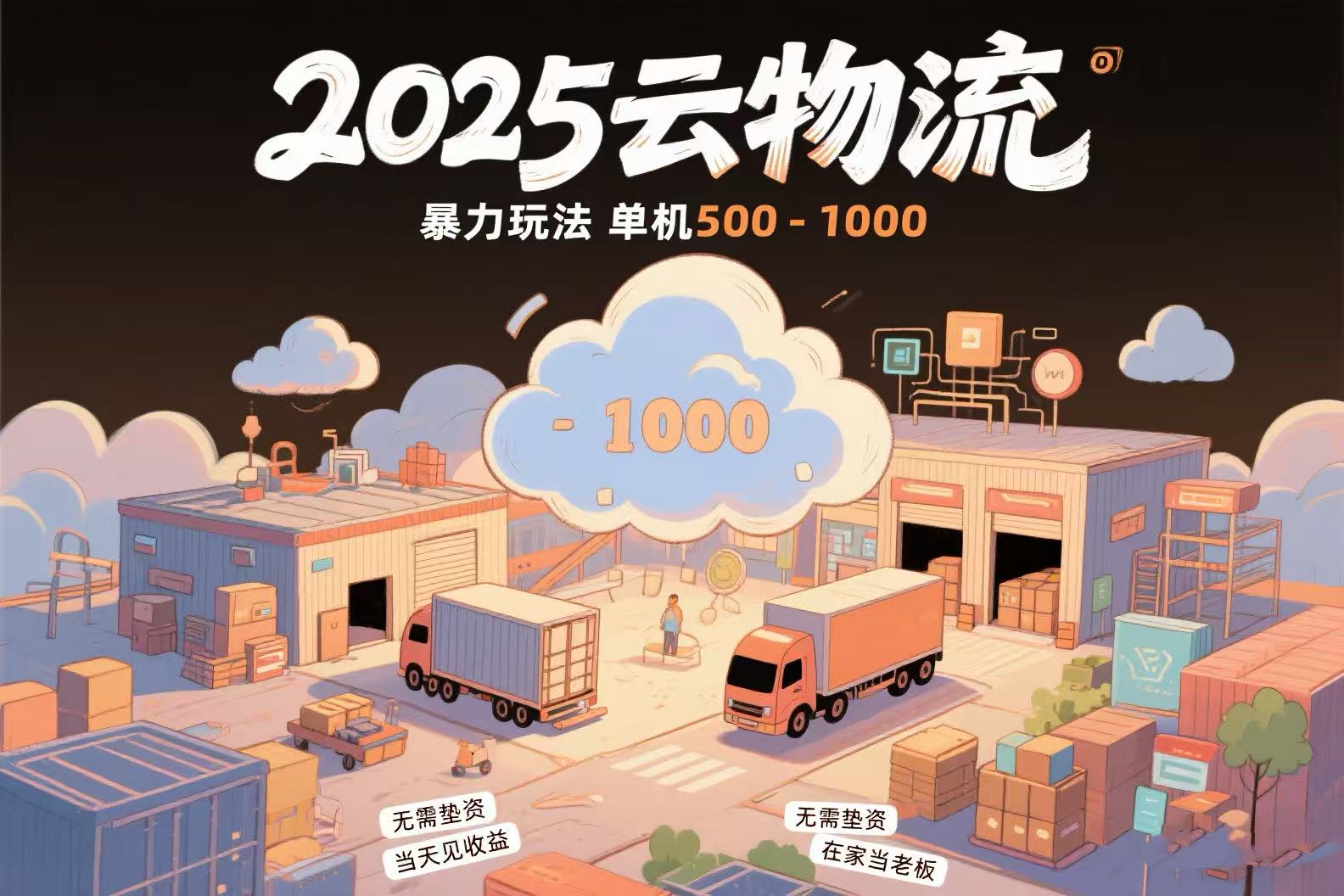 云物流赚差价，项目纯利润500~1000，无需垫资，当天到账。不需要有车，…-巴叔叔资源网