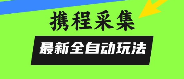 携程信息采集全自动玩法，0风控，无脑开干【揭秘】-巴叔叔资源网