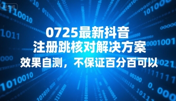 0725最新抖音注册跳核对解决方案，效果自测，不保证百分百可以-巴叔叔资源网