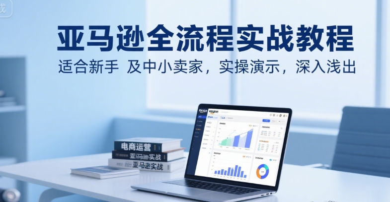 亚马逊全流程实战教程，适合新手及中小卖家，实操演示，深入浅出-巴叔叔资源网
