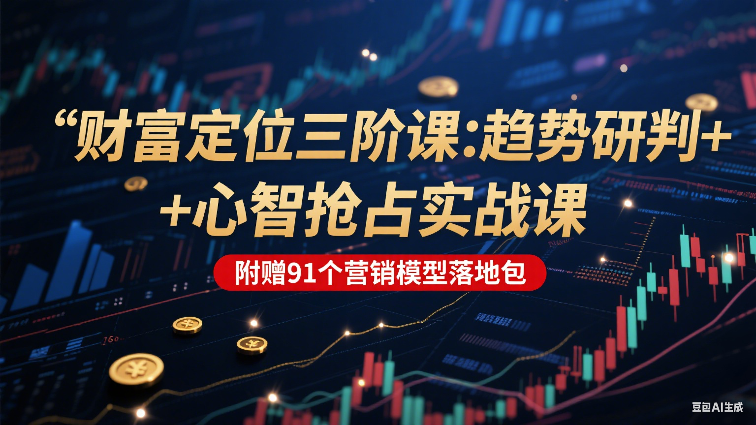 财富定位三阶：趋势研判 + 心智抢占实战课，附赠91个营销模型落地包-巴叔叔资源网