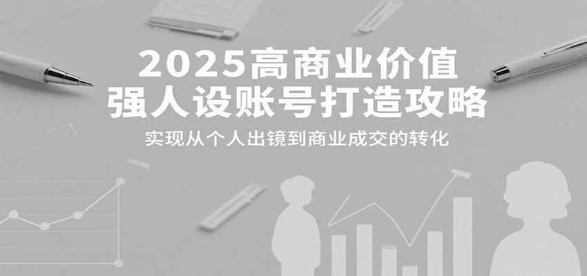 2025高商业价值强人设账号打造攻略，实现从个人出镜到商业成交的转化-巴叔叔资源网