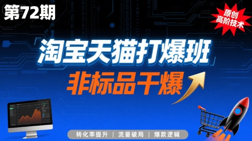 淘宝天猫打爆班原创高阶技术第72期，非标品干爆-巴叔叔资源网