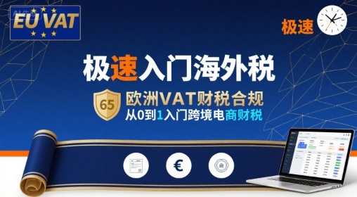 极速入门海外税，欧洲VAT财税合规，从0到1入门跨境电商财税-巴叔叔资源网