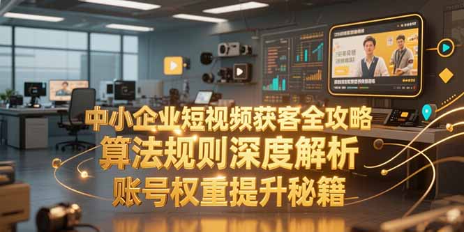 中小企业短视频获客全攻略，算法规则深度解析，账号权重提升秘籍-巴叔叔资源网
