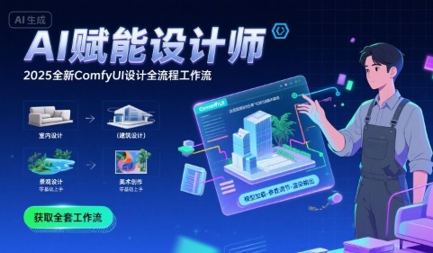AI赋能设计师， 2025全新comfyui设计全流程工作流 ，室内-建筑-景观-美术，零基础直接上手-巴叔叔资源网