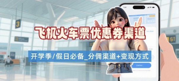 学生党必看！机票火车票优惠券申请渠道 + 项目打法，开学季节日速存-巴叔叔资源网
