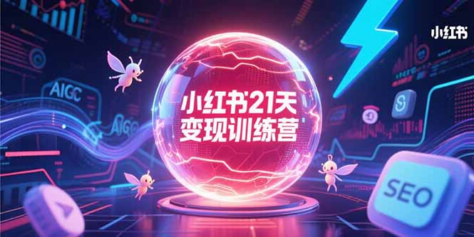 小红书21天变现训练营，AIGC工具高效应用，SEO优化核心技巧-巴叔叔资源网